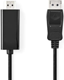 Nedis Displayport kabel | DisplayPort Han | HDMI™ Stik | 4K@30Hz | Nikkelplateret | 1.00 m | Runde | PVC | Antracit | Box