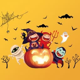 Veggdekorasjon med Halloween-motiv, Gresskarfest 60x90cm