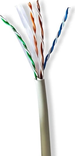 Nedis CAT6 netværkskabel rulle | Stranded | U/UTP | Kobber | 305 m | Indendørs | Runde | LSZH | Grå | Trækboks
