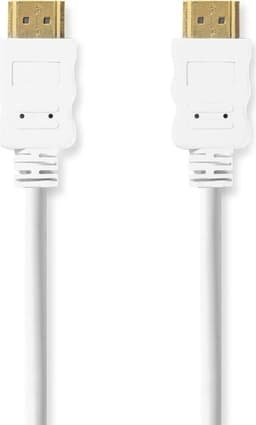 Nedis High Speed ​​HDMI ™ kabel med Ethernet | HDMI™ Kontakt | HDMI™ Kontakt | 4K@30Hz | ARC | 10.2 Gbps | 2.00 m | Rund | PVC | Vit | Låda