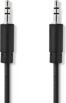 Nedis Stereo Audio kabel | 3.5 mm Hanstik | 3.5 mm Hanstik | Nikkelplateret | 2.00 m | Runde | Sort | Box