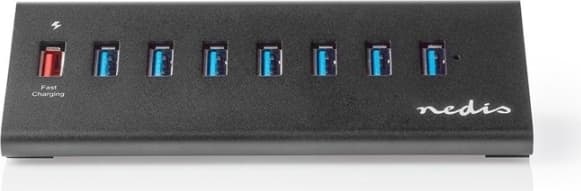 Nedis USB-hubb | USB Micro-B Hona | USB-A Hona | 8-Port port(s) | QC3.0 / USB 3.2 Gen 1 | Strömadapter / USB ström | 5 Gbps | 8x USB