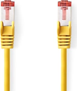 Nedis Kat 6 kabel | RJ45 Han | RJ45 Han | S/FTP | 2.00 m | Runde | LSZH | Gul | Label