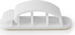 Nedis Kabel Ledelse | Kabelklips | Låst | 3 stk. | Antall plasser: 3 Spor | Maksimal kabeltykkelse: 7.5 mm | Polypropylene | Hvit