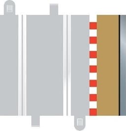 Scalextric Grenser og sperrer - Halv rett (for C8207)
