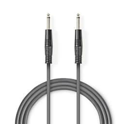 Nedis Mono Audio kabel | 6.35 mm Hanstik | 6.35 mm Hanstik | Nikkelplateret | 5.00 m | Runde | PVC