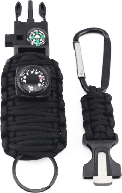 Survival kit med 12 tilbehør - Svart