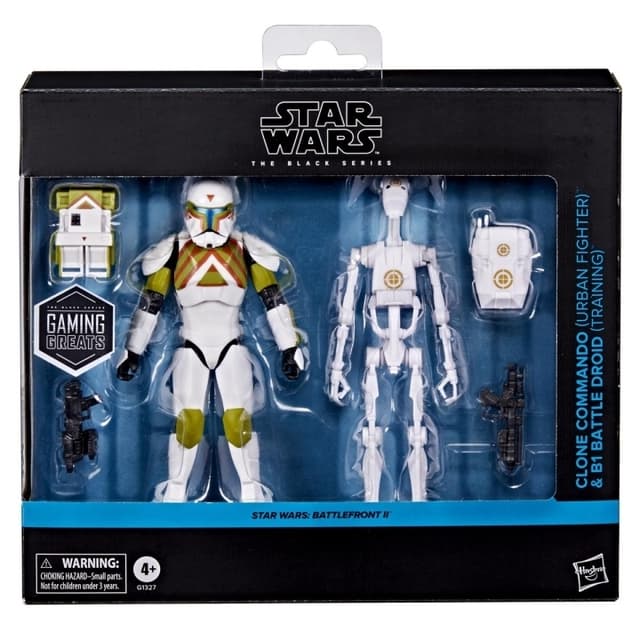Star Wars The Black Series 6 Inch Figure Clone Commando & B1 Battle Droid