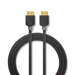 Nedis High Speed ​​HDMI ™ kabel med Ethernet | HDMI™ Stik | HDMI™ Stik | 4K@60Hz | ARC | 18 Gbps | 1.00 m | Runde | PVC | Antracit | Box