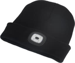Hatt med inbyggd LED-lampa - svart