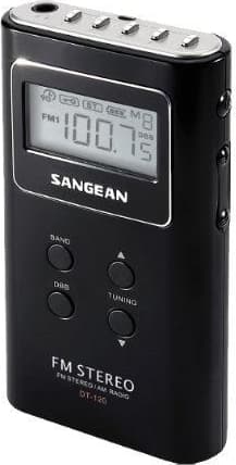 Sangean DT120 Lommeradio inkl. hodetelefoner, svart