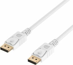 NORDIQZENZ Displayport till Displayport-kabel, Vit, 3m