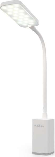 Nedis LED bordlampe | Dimbar | 1 Lysmodus | 90 lm | Oppladningsbar | Touch Function | Hvit