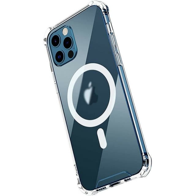 Gennemsigtigt etui med magnetisk opladningsstøtte, iPhone 15 Plus