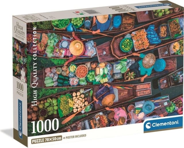 Clementoni Pussel 1000 Pcs CB High Quality Collection Thai Floating Market