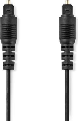 Nedis Optisk lydkabel | TosLink Male | TosLink Male | 1.00 m | Runde | PVC | Sort | Label