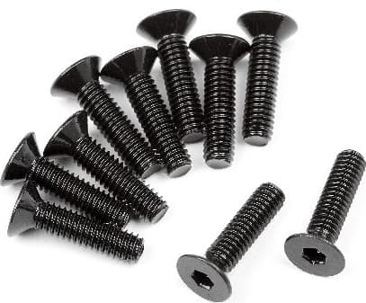 HPI Flat Head Screw M2.5X10Mm (Hex Socket/10Pcs)