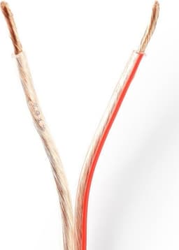 Nedis Speaker Cable | 2 x 2.50 mm² | CCA | 100 m | Rund | PVC | Gjennomsiktig | Pakk Inn