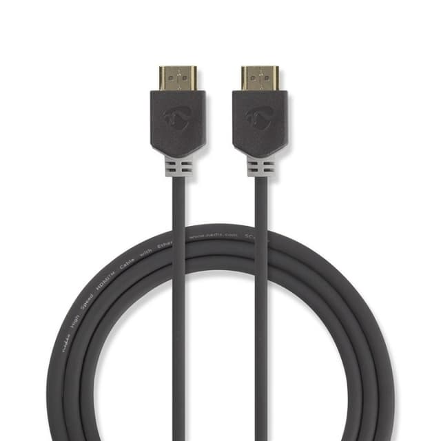 Nedis High Speed ​​HDMI ™ Kaapeli Ethernet | HDMI™ liitin | HDMI™ liitin | 4K@60Hz | ARC | 18 Gbps | 0.50 m | Pyöreä | PVC | Antrasiitti | Laatikko
