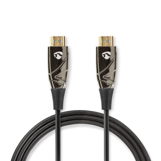 Nedis Aktiv Optisk High Speed ​​HDMI-kabel med Ethernet | HDMI™ Stik | HDMI™ Stik | 4K@60Hz | 18 Gbps | 10.0 m | Runde | PVC | Sort | Gaveæske