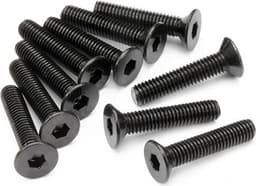 Flat Head Screw M3X15Mm (Hex Socket/10Pcs)