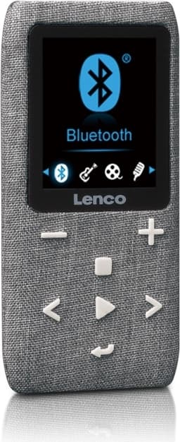 Lenco MP3/MP4-afspiller med Bluetooth® 8 GB Micro SD-kort Grå