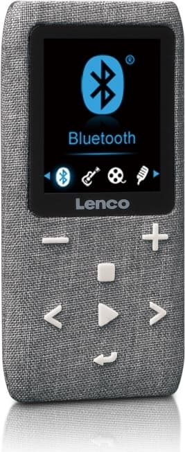 Lenco MP3/MP4-spelare med Bluetooth® 8 GB Micro SD-kort Grå