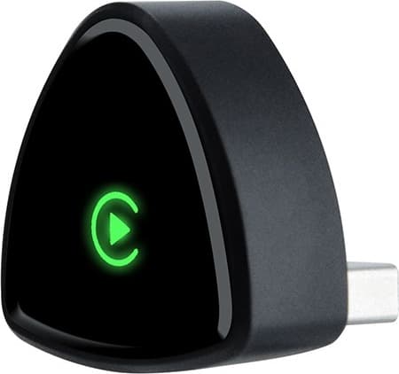 2-i-1 Trådløs CarPlay Adapter Kompatibel med Apple: Kablet til Trådløs Bilforbindelse Sort