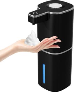 Svart beröringsfri skumtvåldispenser – USB-laddningsbar 400 ml, 0,3s s