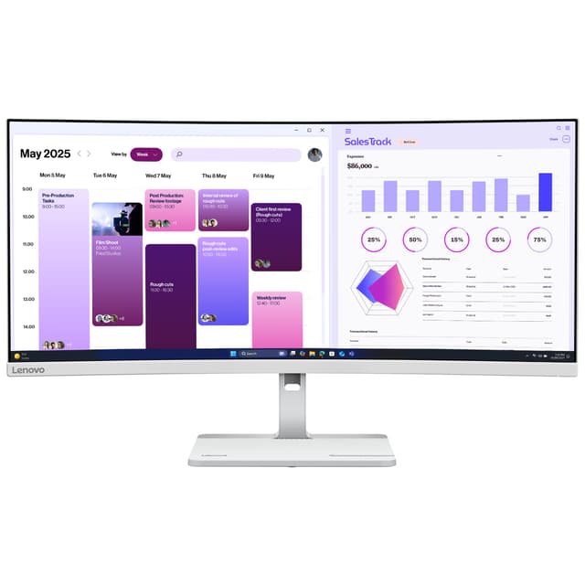 Lenovo L34W-4C 34" WQHD/VA/120Hz/1ms kurvig bildskärm