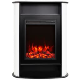 Sähkötakka Ravenna 750/1500W – 84 x 33 x 111 cm, LED-liekki, valkoinen