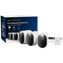 Arlo Pro 6 turvakamera (3 kpl, valkoinen)