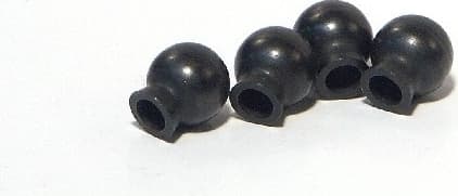 Ball 6.8X7.3X3Mm (Black/4Pcs)