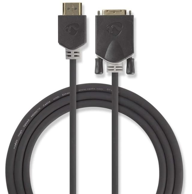 Nedis HDMIâ„¢ kabel | HDMIâ„¢ Kontakt | DVI-D 24+1-Pin Hane | 1080p | Guldplaterad | 2.00 m | Rak | PVC