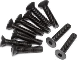 Flat Head Screw M3X14Mm (Hex Socket/10Pcs)