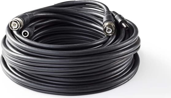 Nedis CCTV kamerakabel | BNC / DC | 10.0 m | Rund | PVC | Svart | Presentbox