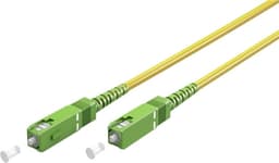 Goobay Fiberoptisk kabel (FTTH), Singlemode (OS2) Gul, gul (Simplex), 3 m plugg SC-APC (8°) > plugg SC-APC (8°), halogenfri kabelmantel (LSZH)