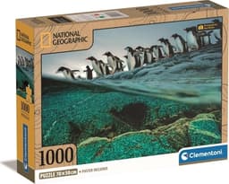 Clementoni 1000 stk CB høykvalitets samling National Geographics Gentoo Penguins