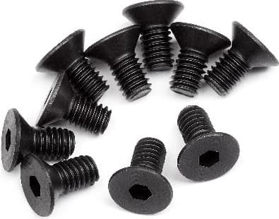Flat Head Screw M4X8Mm (Hex Socket/10Pcs)