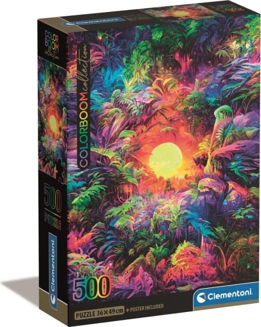 Clementoni Pussel 500 Pcs CB High Quality Collection Colorbloom Psychedelic Jungle