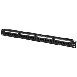 LogiLink Patchpanel 24-port Cat6 for 19"" rack U1 Svart