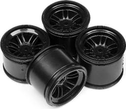Ft01 Wheel Set (Black/Front 2Pcs/Rear 2Pcs)