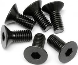 Flat Head Screw M6X14Mm (Hex Socket/6Pcs)