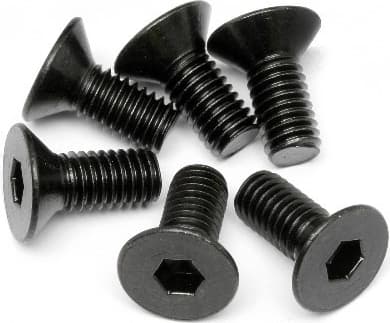 Flat Head Screw M6X14Mm (Hex Socket/6Pcs)