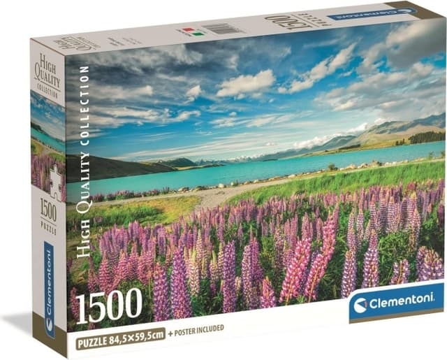 Clementoni Pussel 1500 Pcs CB High Quality Collection Lupins At Lake Tekapo
