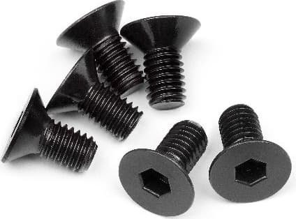 Flat Head Screw M6X12Mm (Hex Socket/6Pcs)