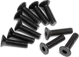 Flat Head Screw M3X12Mm (Hex Socket/10Pcs)