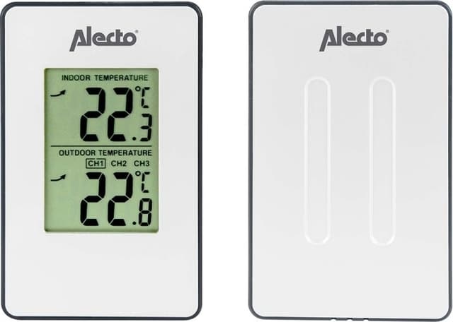 Alecto Vejrstation med trådløs sensor hvid
