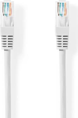 Cat 5e kabel | U/UTP | RJ45 Han | RJ45 Han | 5.00 m | Runde | PVC | Hvid | Mærke