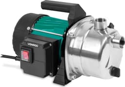 VONROC Havepumpe / Vandpumpe - 1000W – 3500 l/t – Effektiv Vanding af Have og Græsplæne | Max højde 44mtr.